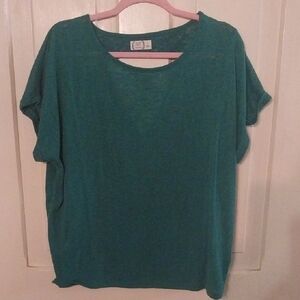 Essentials Women's Teal Short Sleeve Loose Tee